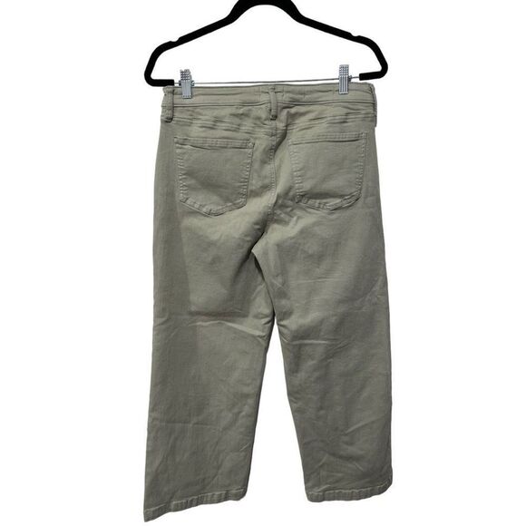 NYDJ Not Your Daughters Jeans Teresa Wide Leg Bamboo green jeans size 8 - Picture 2 of 9